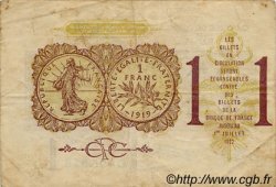 1 Franc FRANCE regionalismo y varios Paris 1920 JP.097.23 BC