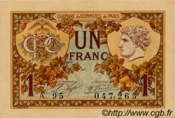 1 Franc FRANCE Regionalismus und verschiedenen Paris 1920 JP.097.36 fST to ST