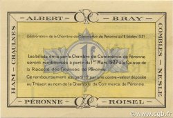 1 Franc FRANCE regionalismo y varios Péronne 1921 JP.099.04 SC a FDC