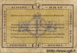 1 Franc FRANCE Regionalismus und verschiedenen Péronne 1921 JP.099.04 S
