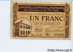 1 Franc FRANCE Regionalismus und verschiedenen Perpignan 1917 JP.100.23 S