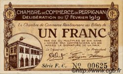 1 Franc FRANCE régionalisme et divers Perpignan 1919 JP.100.26 TTB à SUP