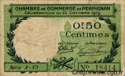 50 Centimes FRANCE Regionalismus und verschiedenen Perpignan 1919 JP.100.27 S