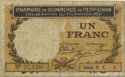 1 Franc FRANCE régionalisme et divers Perpignan 1922 JP.100.34 TB