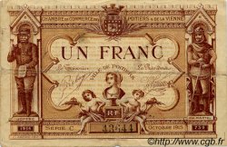 1 Franc FRANCE regionalismo y varios Poitiers 1915 JP.101.03 BC