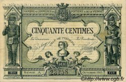50 Centimes FRANCE Regionalismus und verschiedenen Poitiers 1915 JP.101.05 SS to VZ