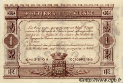1 Franc FRANCE regionalism and miscellaneous Poitiers 1915 JP.101.06 VF - XF