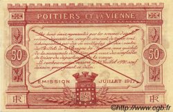 50 Centimes FRANCE regionalismo e varie Poitiers 1917 JP.101.10 AU a FDC