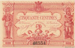 50 Centimes FRANCE Regionalismus und verschiedenen Poitiers 1920 JP.101.11 fST to ST