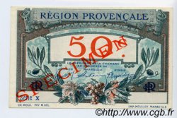 50 Centimes Spécimen FRANCE regionalism and miscellaneous Alais, Arles, Avignon, Gap, Marseille, Nîmes, Toulon 1918 JP.102.02 AU+