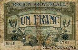 1 Franc FRANCE régionalisme et divers Alais, Arles, Avignon, Gap, Marseille, Nîmes, Toulon 1918 JP.102.04 TB