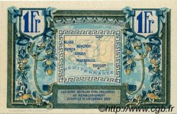 1 Franc FRANCE regionalism and various Alais, Arles, Avignon, Gap, Marseille, Nîmes, Toulon 1918 JP.102.08 AU+