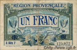 1 Franc FRANCE régionalisme et divers Alais, Arles, Avignon, Gap, Marseille, Nîmes, Toulon 1918 JP.102.08 TB