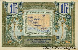 1 Franc FRANCE regionalismo e varie Alais, Arles, Avignon, Gap, Marseille, Nîmes, Toulon 1918 JP.102.18 AU a FDC