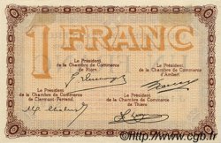 1 Franc FRANCE regionalismo e varie Puy-De-Dôme 1918 JP.103.16 AU a FDC