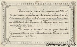 50 Centimes FRANCE regionalismo e varie Quimper et Brest 1917 JP.104.07 AU a FDC