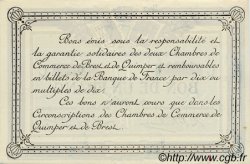 1 Franc FRANCE regionalismo y varios Quimper et Brest 1917 JP.104.08 MBC a EBC
