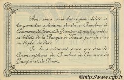 1 Franc FRANCE regionalism and various Quimper et Brest 1918 JP.104.11 AU+