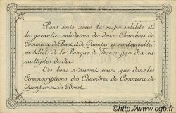 1 Franc FRANCE regionalismo e varie Quimper et Brest 1920 JP.104.17 AU a FDC