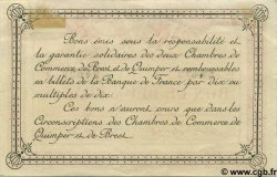 2 Francs FRANCE Regionalismus und verschiedenen Quimper et Brest 1921 JP.104.21 SS to VZ