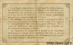 1 Franc FRANCE regionalism and various Rennes et Saint-Malo 1915 JP.105.11 F