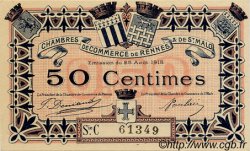 50 Centimes FRANCE regionalismo y varios Rennes et Saint-Malo 1915 JP.105.17 SC a FDC