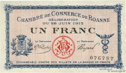 1 Franc FRANCE Regionalismus und verschiedenen Roanne 1915 JP.106.01 fST to ST