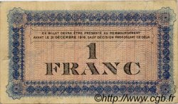 1 Franc FRANCE regionalism and miscellaneous Roanne 1915 JP.106.02 F