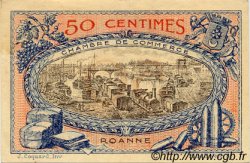 50 Centimes FRANCE regionalism and miscellaneous Roanne 1917 JP.106.09 VF - XF