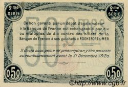 50 Centimes FRANCE regionalism and miscellaneous Rochefort-Sur-Mer 1915 JP.107.07 AU+