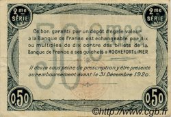 50 Centimes FRANCE regionalismo e varie Rochefort-Sur-Mer 1915 JP.107.07 BB to SPL