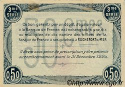 50 Centimes FRANCE regionalism and miscellaneous Rochefort-Sur-Mer 1915 JP.107.11 VF - XF