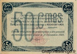 50 Centimes FRANCE regionalismo y varios Rochefort-Sur-Mer 1920 JP.107.17 SC a FDC