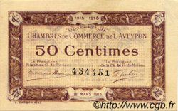 50 Centimes FRANCE regionalismo e varie Rodez et Millau 1915 JP.108.01 BB to SPL