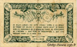 1 Franc FRANCE Regionalismus und verschiedenen Rodez et Millau 1915 JP.108.05 SS to VZ