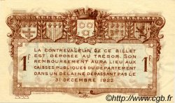 1 Franc FRANCE Regionalismus und verschiedenen Rodez et Millau 1917 JP.108.14 SS to VZ