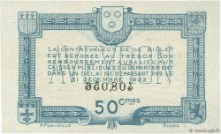 50 Centimes FRANCE Regionalismus und verschiedenen Rodez et Millau 1921 JP.108.16 SS to VZ
