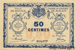 50 Centimes FRANCE regionalismo e varie Rouen 1920 JP.110.01 AU a FDC