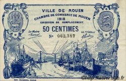 50 Centimes FRANCE régionalisme et divers Rouen 1918 JP.110.37 TB