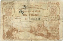1 Franc FRANCE regionalism and miscellaneous Rouen 1920 JP.110.55 F