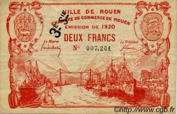 2 Francs FRANCE regionalismo e varie Rouen 1920 JP.110.63 MB