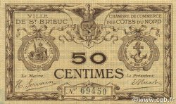 50 Centimes FRANCE regionalismo e varie Saint-Brieuc 1918 JP.111.11 AU a FDC