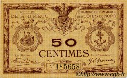 50 Centimes FRANCE regionalismo e varie Saint-Brieuc 1918 JP.111.13 BB to SPL