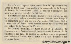50 Centimes FRANCE regionalism and miscellaneous Saint-Brieuc 1918 JP.111.17 AU+