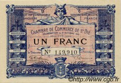 1 Franc FRANCE regionalism and various Saint-Die 1915 JP.112.03 AU+