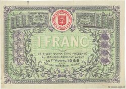 1 Franc Spécimen FRANCE regionalism and various Saint-Die 1920 JP.112.20 AU+