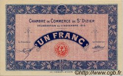 1 Franc Spécimen FRANCE regionalismo e varie Saint-Dizier 1915 JP.113.08 AU a FDC