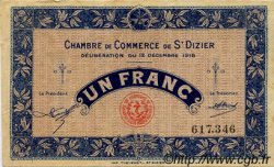 1 Franc FRANCE regionalism and various Saint-Dizier 1916 JP.113.14 VF - XF