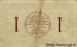 1 Franc FRANCE regionalism and miscellaneous Saint-Dizier 1916 JP.113.14 F