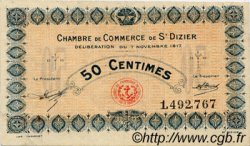50 Centimes FRANCE regionalism and miscellaneous Saint-Dizier 1917 JP.113.15 VF - XF
